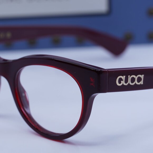 Gucci GG1792O 004 Square Eyeglasses - Burgundy 46mm - Picture 7 of 9